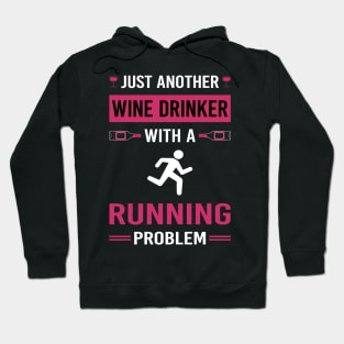 Wine Drinker Running Run Runner Hoodie